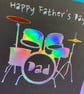 Drums Father's Day Card - Card for a drummer - Image 2