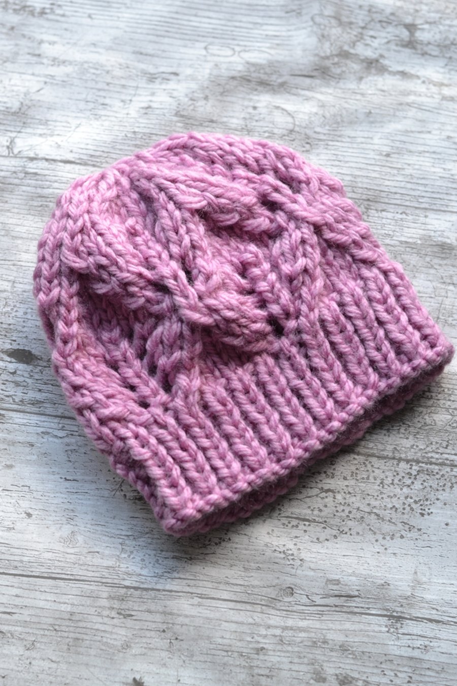 Hat Pink Super Chunky Womens Soft Beanie Hat