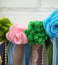 Felt Succulent and Flower Ribbon Wooden Hoop Hanging - Image 6