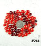 25g red art glass cabochons, for jewellery making, crafting (244)
