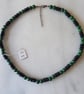 Green and Black Beaded Adjustable Necklace - Summer Seconds