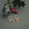 Brass Star Dangle Earrings