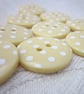 10 Pale Yellow Polkadot Buttons - Image 3