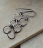 Copper Triple Loop Hoop Dangle Earrings - Image 1