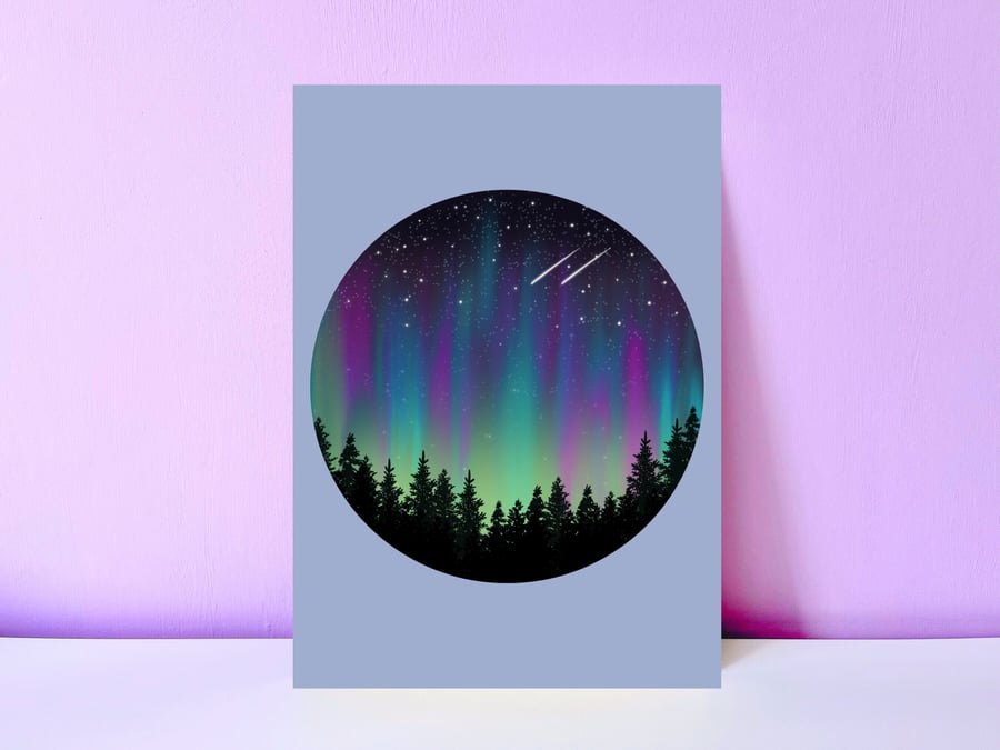 Seconds Sunday, Magical Northern Lights A4 Print.
