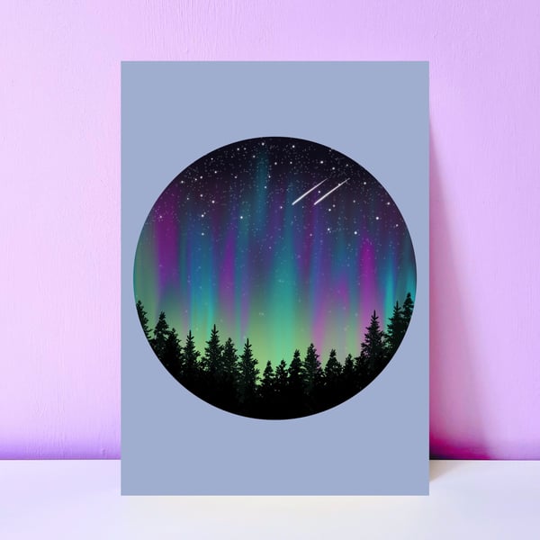 Seconds Sunday, Magical Northern Lights A4 Print.