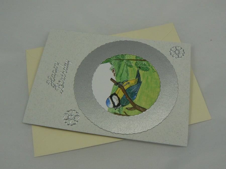  Blue tit  Birthday Card