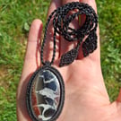 Septarian Macrame Pendant 