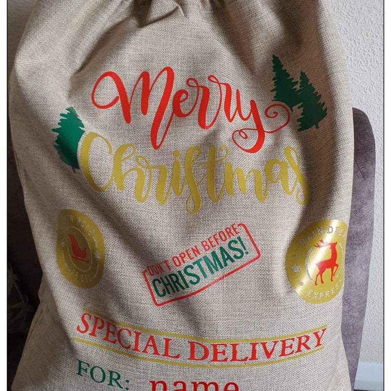 Large personalised christmas sack