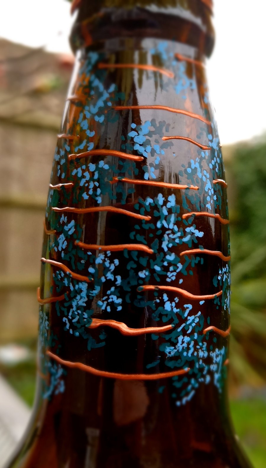 Delicate Blue Flower Bottle Vase