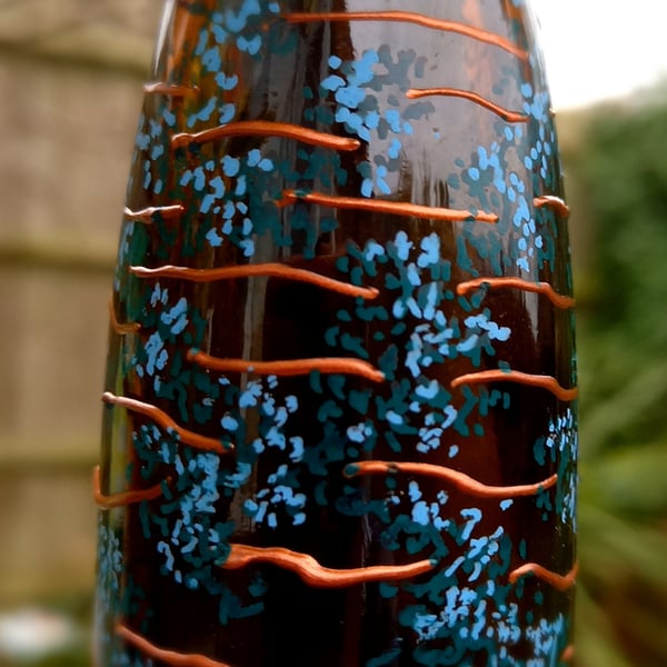 Delicate Blue Flower Bottle Vase