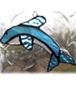 SOLD Dolphin Suncatcher Stained Glass Handmade - Image 3