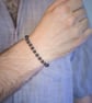 Bracelet lava Bead and sterling silver stretch handmade - Image 6