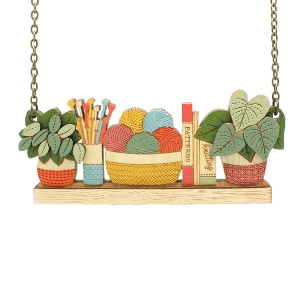 Knitting Shelf Necklace