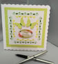  Birthday Card Butterfly, Embroidered with Beads and Diamantes