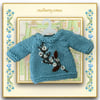 Turquoise Embroidered Jumper