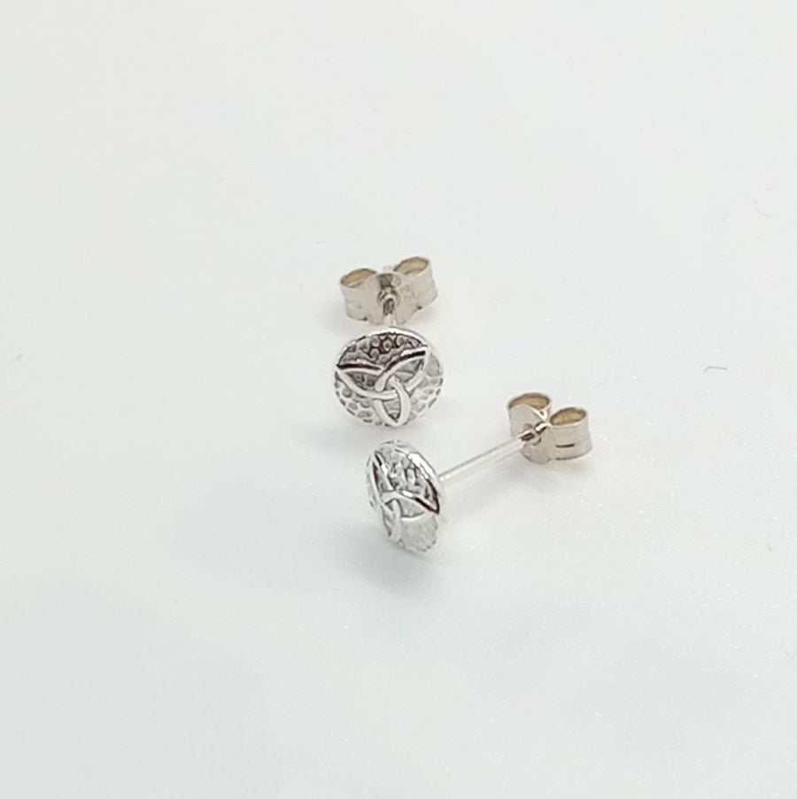 Trinity knot Triquetra stud earrings Sterling silver
