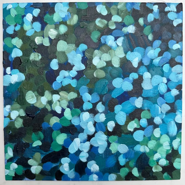 Sparkling Sea Aerial Seascape Acrylic Painting
