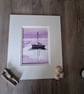 Boat  purple sky shadow cast reflective water  - Image 3