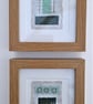 Colourful Combinations in Green Tones Handstitched Geometric Art Pictures - Image 10