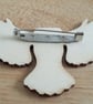 Pyrography barn owl brooch - Image 5