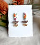 Tiered Geometric Half Moon Autumn Earrings - Image 5