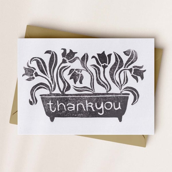'Plant Pot' Thank you Card - A6
