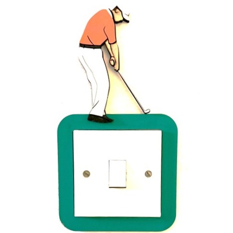 Golf light Switch surround - Golf fans, kids bedroom decor - Man Cave Decor