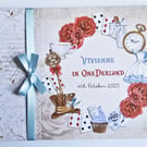 Vintage Alice in Wonderland Birthday Guest Book, Alice in Wonderland keepsake