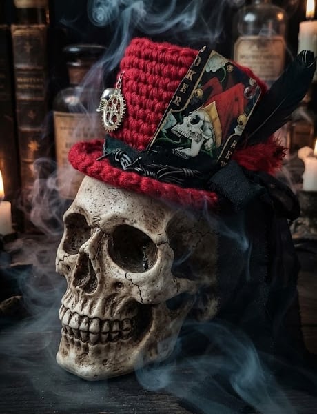 Rebel Ravage Mini Top Hat: Handmade Steampunk & Gothic Statement Piece