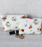 Make up bag, zipped pouch, mice, mushrooms - Image 10