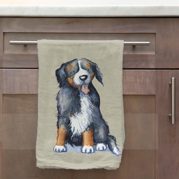 Bernese Mountain Dog Tea Towel