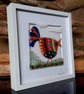 HANDMADE FUSED GLASS  'BUSY BIRD' PICTURE - Image 4