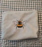 Cosmetic, Toiletries Bag with embroidered Bee