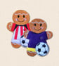 Footballer Gingerbread Decoration - Embroidered Football Character - Image 1