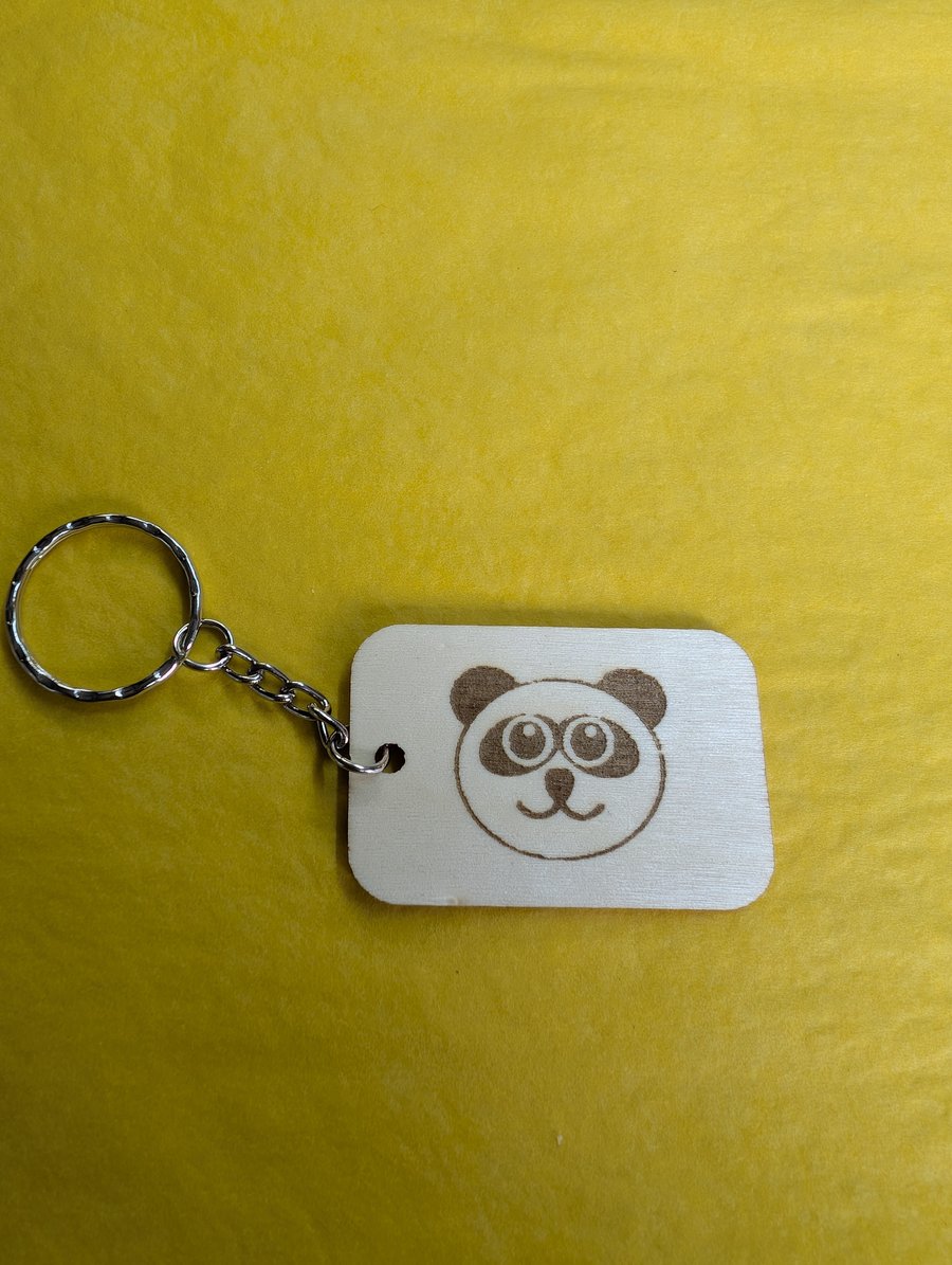 Natural wooden keyring 
