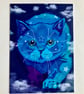 Sagittarius Cat Print Postcard and Kraft Brown Envelope Size A6 The Zodicats  - Image 2