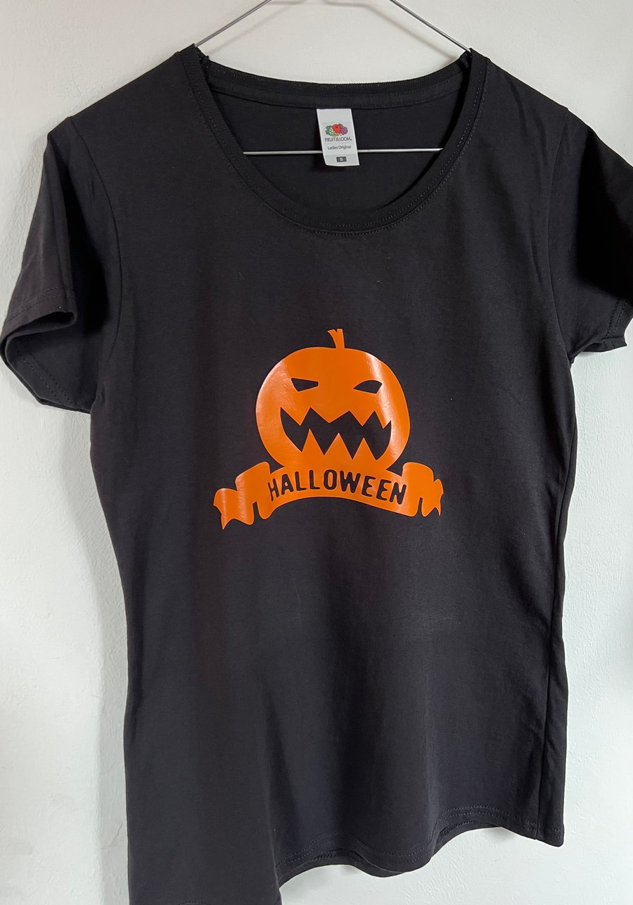 Customised Bespoke Men's Women's Kid's Halloween T Shirt Witch HALLOWEEN PUMPKIN