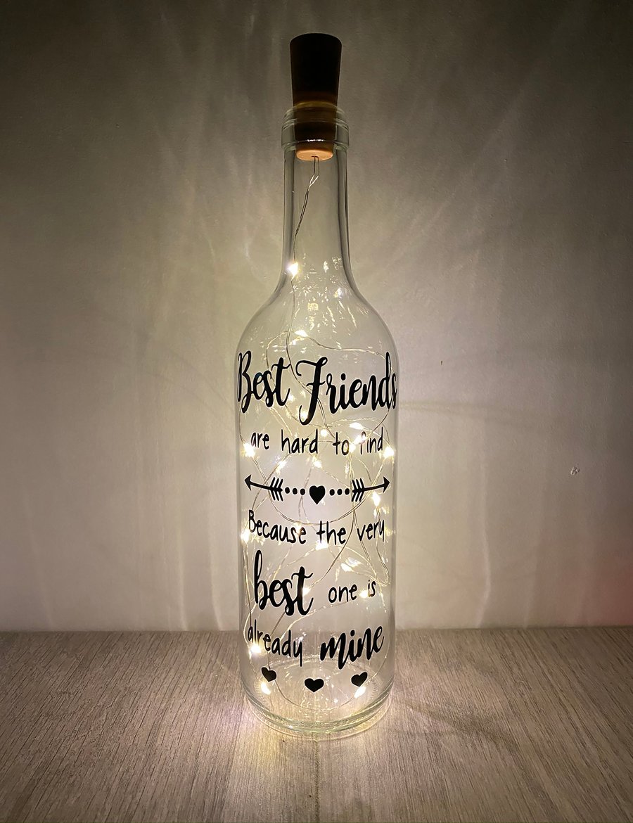 Personalised Bottled Fairy Light - Best Friend Gift - Personalised Gift - Lamp