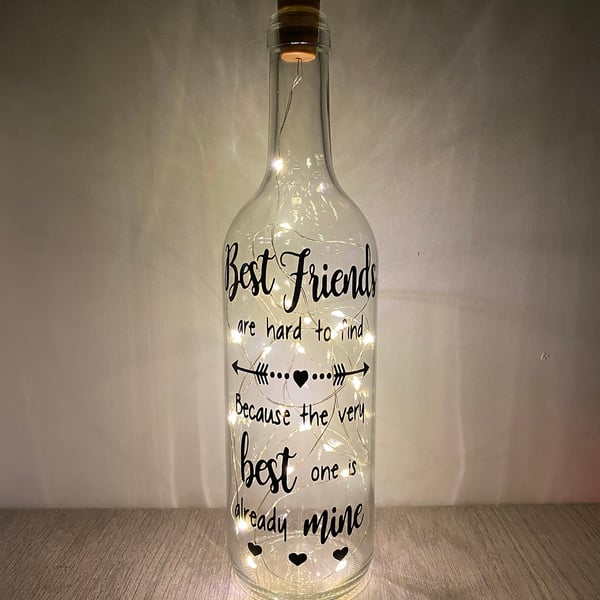 Personalised Bottled Fairy Light - Best Friend Gift - Personalised Gift - Lamp