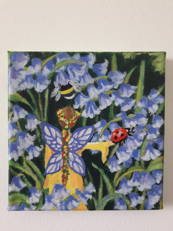 Fairy friends, original painting "The Carer Fairy" 
