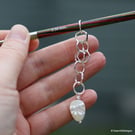 Sterling silver row counter for knitting