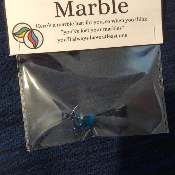 Novelty joke gift, lost marble, fun and quirky