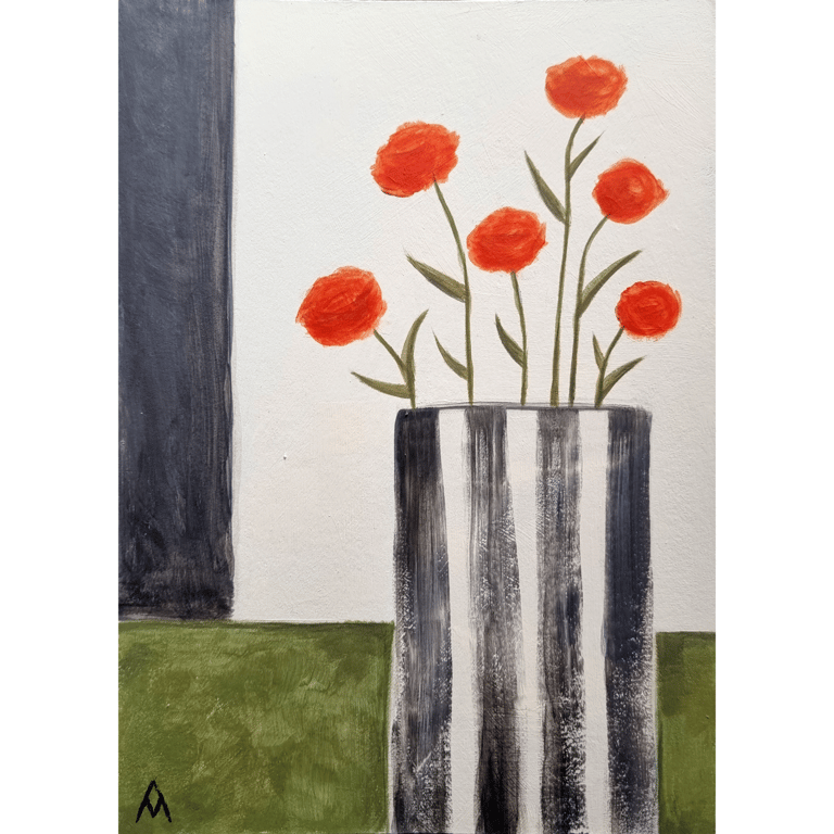 Original Flower Painting - Unframed