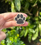 'Paw Print' Wooden Pin Badge - Image 2