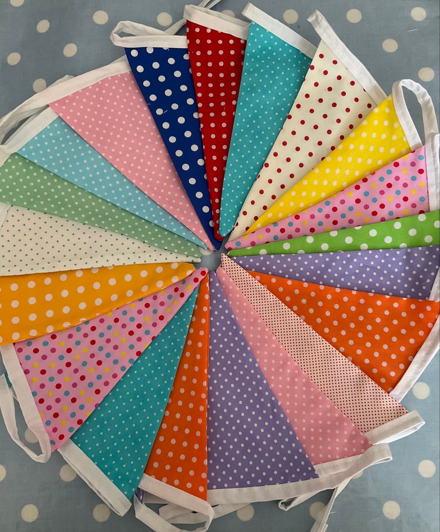 Festival, Party  bunting, cotton fabric bunting 