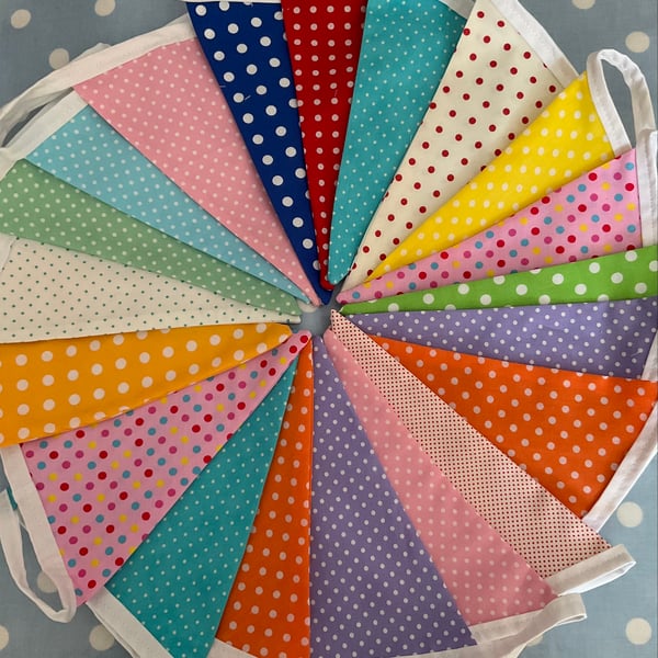 Festival, Party  bunting, cotton fabric bunting 