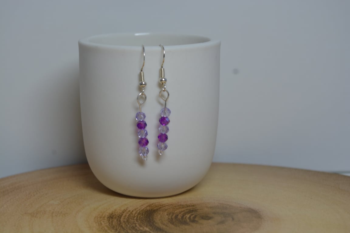 Light and Dark Purple earrings