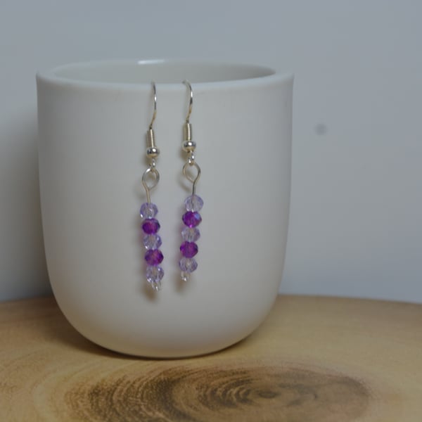Light and Dark Purple earrings