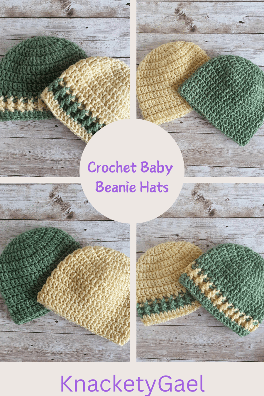 Baby Beanie Hat,  Soft Crochet Hat with Stripe, Choice of Colour and Sizes